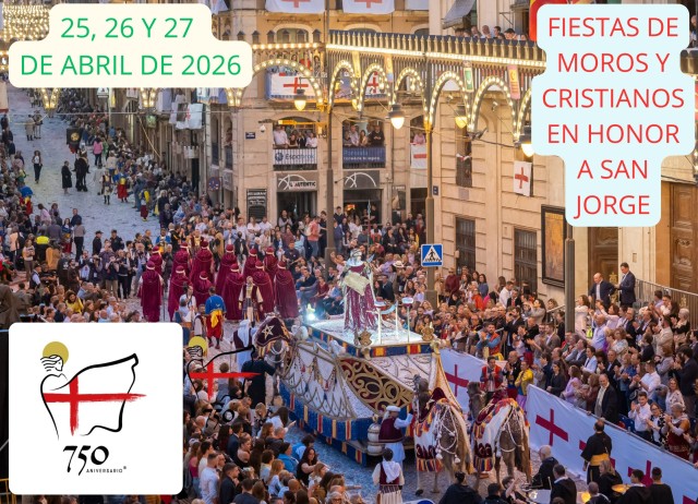 FIESTAS DE MOROS Y CRISTIANOS EN HONOR A SAN JORGE 2026