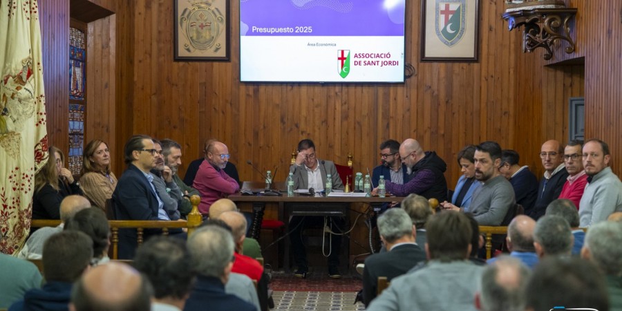 LA ASOCIACIÓN DE SANT JORDI APRUEBA UN PRESUPUESTO DE 1.230.679 EUROS PARA 2025