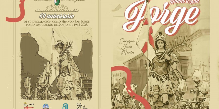 Edición conmemorativa de los 60 años de la oficialidad del Himno de San Jorge de Juan Merín y la reedición del Himne de Festes de Gonzalo Barrachina con la ayuda de la Excma. Diputación de Alicante