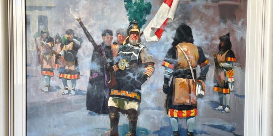La Asociación de San Jorge amplia sus fondos gracias a la donación, por parte de su familia, de un cuadro del pintor D. José Antonio Hernández Martín